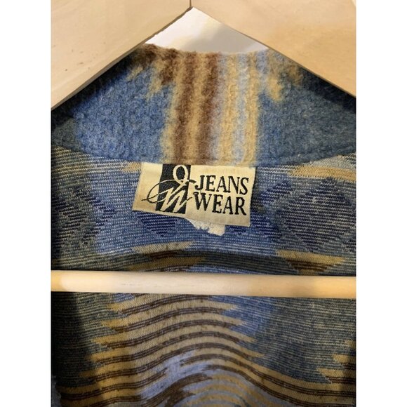 VTG Jeans Wear Nativ‎ Aztec Women's Blazer Jacket Sz L earth - Picture 2 of 9